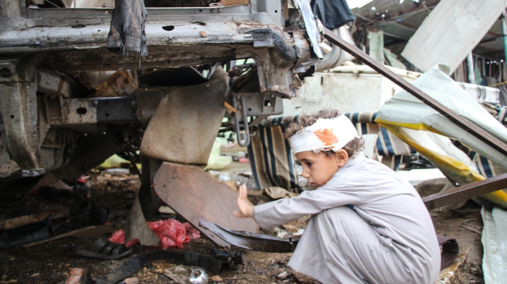 
Mokhtar al-Jaradi says he does not want to go to school after so many of his friends were killed [Ahmad Algohbary/Al Jazeera]
