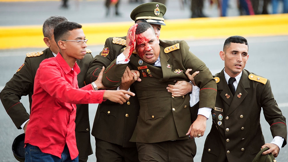 
At least seven soldiers were injured in Saturday's incident [Xinhua via AP] 
