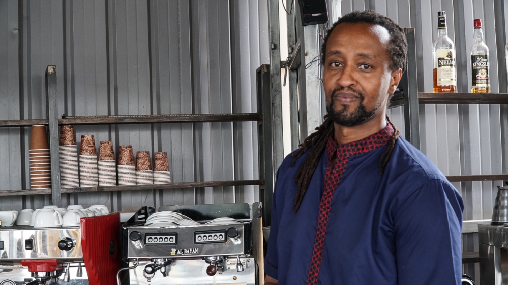 Che Rupari who owns a cafe in the upmarket Kacyiru is confident that Rwanda will in time develop a coffee drinking culture [Azad Essa/Al Jazeera]
