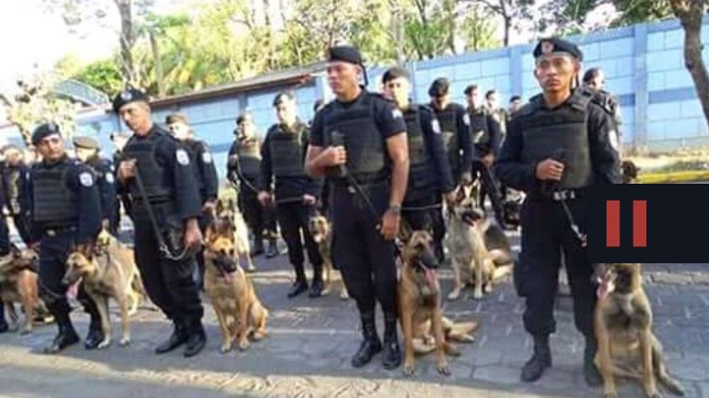 Faber, right, was called away in the middle of a training course to deal with the protests