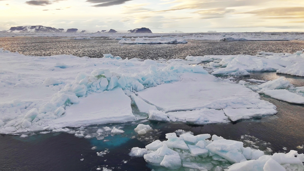 Views of land from aboard the Arctic Sunrise