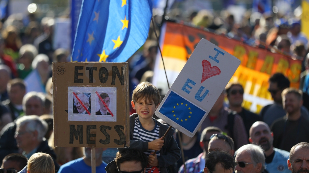 Anti-Brexit campaigners say voters were misled [Simon Dawson/Reuters]