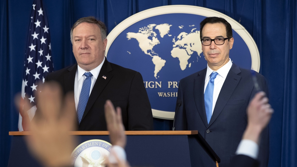 The US government announced on Monday the eight countries receiving sanctions waivers [AP]