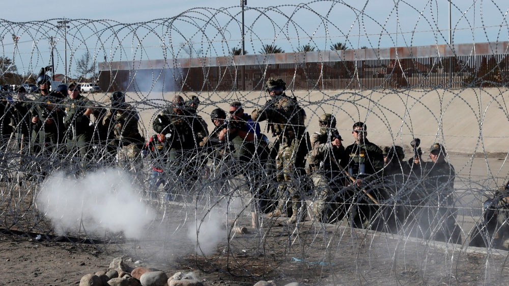 U.S. soldiers and U.S. border patrols
