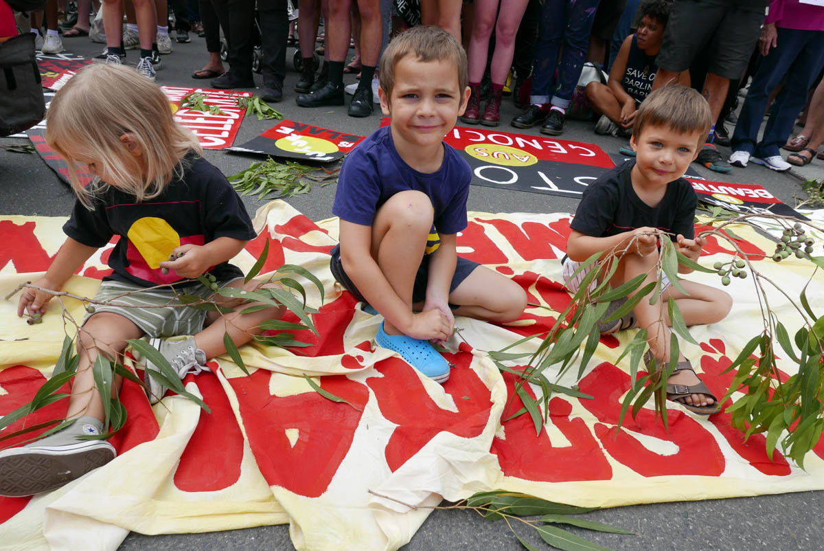 The march was also an opportunity for families to bring their children to learn another side of history they may not be taught in schools.