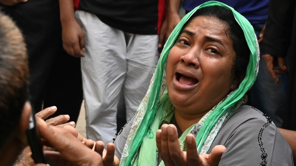 The blaze broke out in a residential compound that also housed a chemical factory, killing at least 70 [Munir Uz Zaman/AFP]