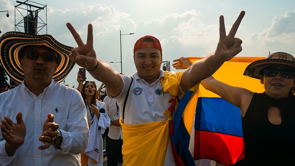 The feeling at Friday's concert in Cucuta was one of celebration [Mia Alberti/Al Jazeera]
