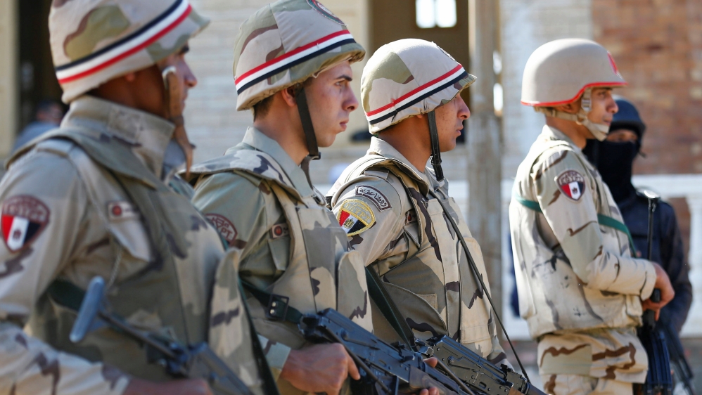 Military forces are seen in North Sinai