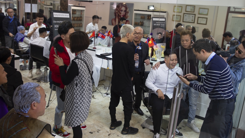 The Kim-style cut is a more popular one, according to Dong Le Tuan, because it takes less time and effort [Fars Ghani/Al Jazeera]