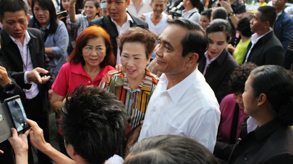 Prayuth hopes Sunday's election will be the moment he transforms himself from a military ruler into a civilian leader [Kate Mayberry/Al Jazeera]