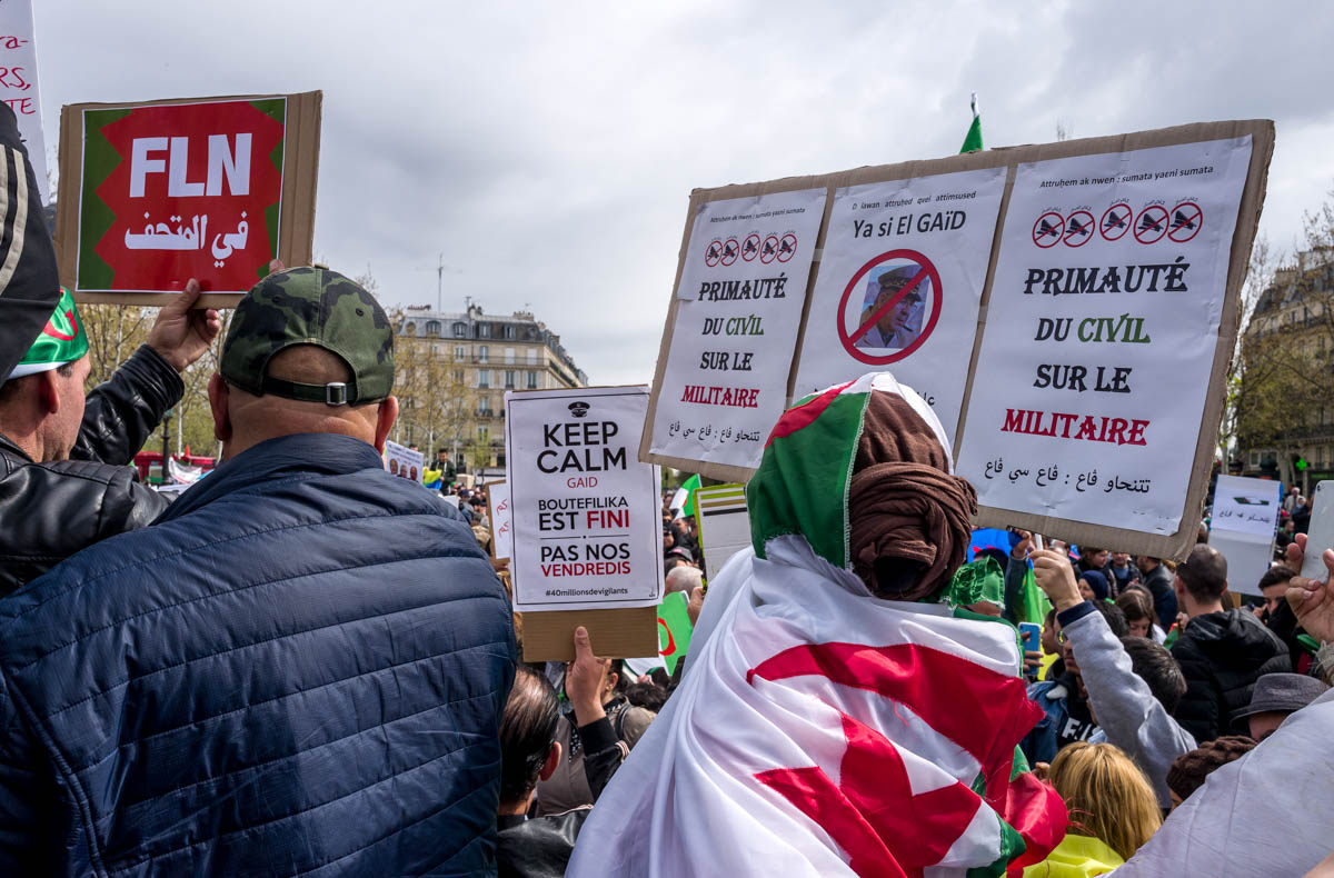 Algerian protest in Paris [Omar Havana/Al Jazeera]