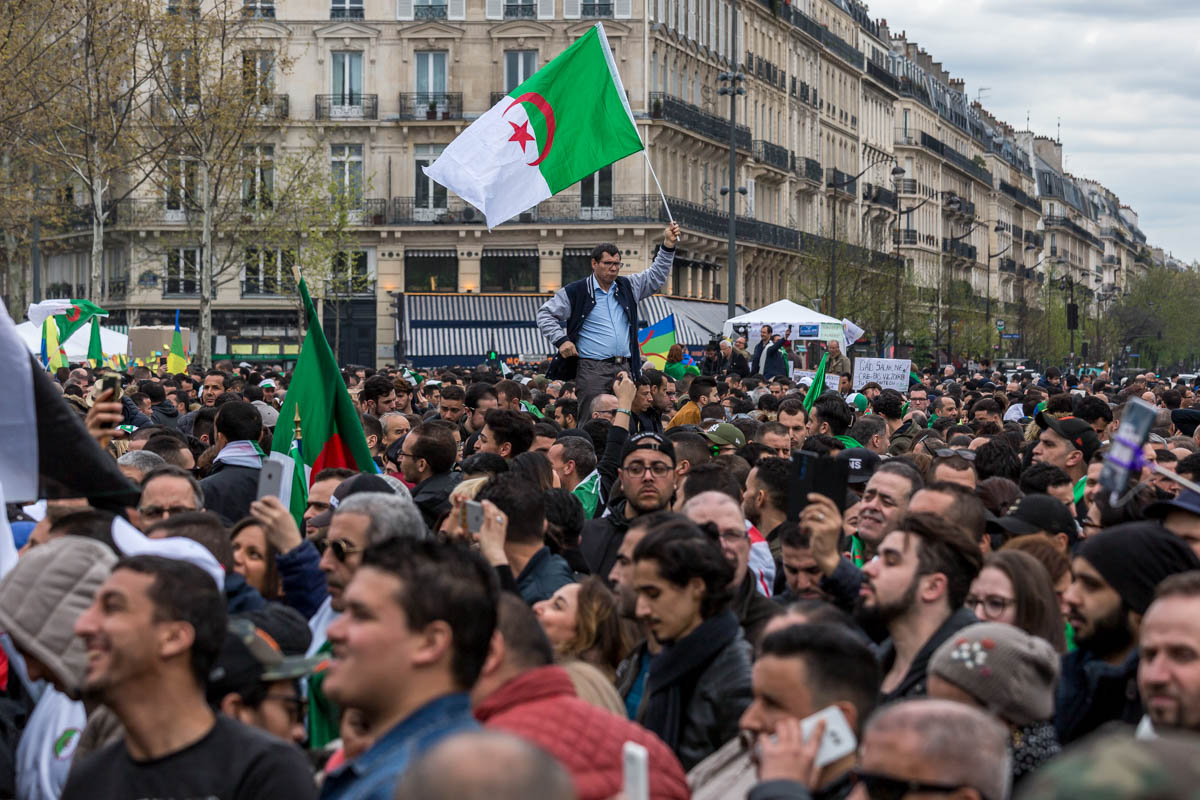 Algerian protest in Paris [Omar Havana/Al Jazeera]