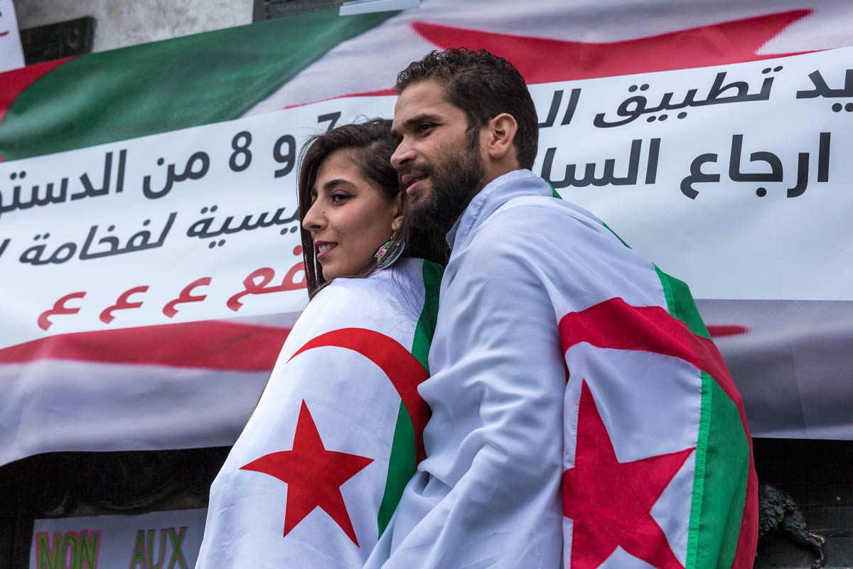 Algerian protest in Paris [Omar Havana/Al Jazeera]