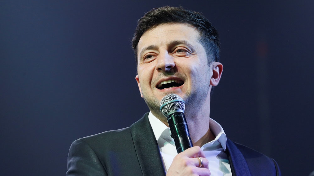 Volodymyr Zelenskiy, Ukraine presidential election frontrunner