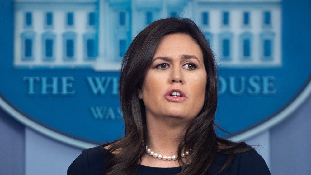 Sarah Sanders, white house spokeswoman