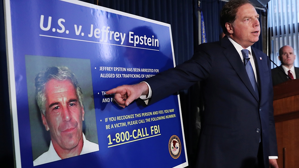 Jeffrey Epstein announcement of charges in NY