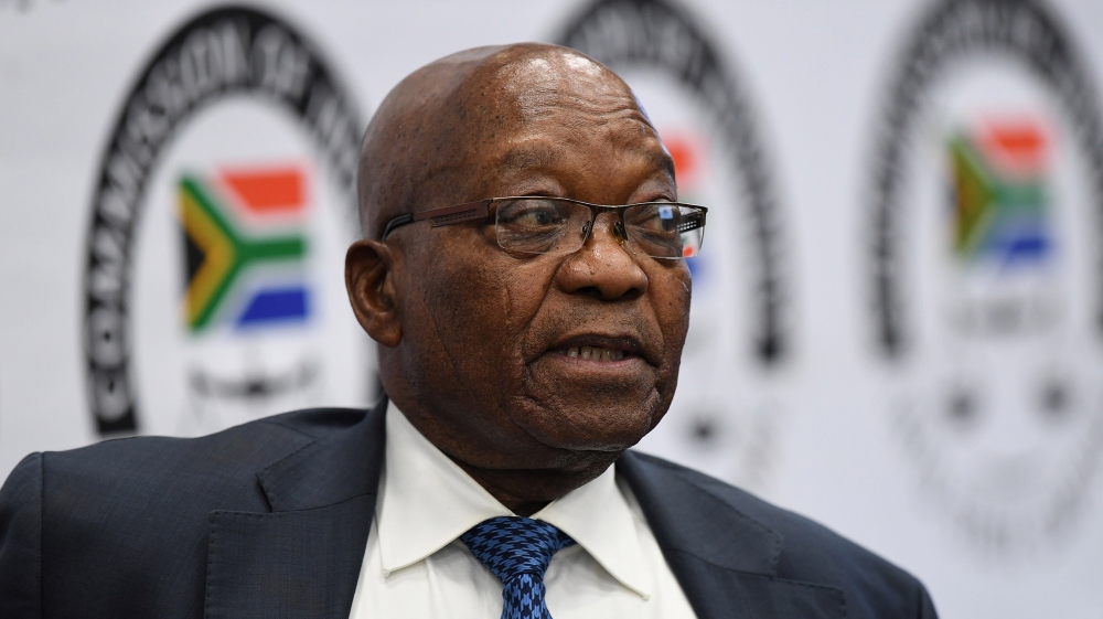Former South African President Jacob Zuma appears before the Commission of Inquiry into State Capture in Johannesburg, South Africa, July 16, 2019. Pool via REUTERS
