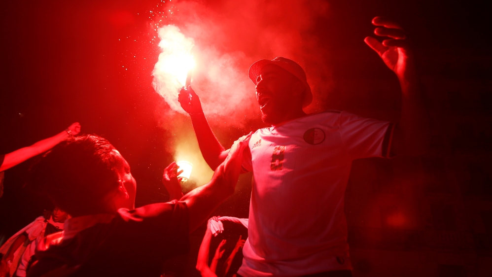 Fans watch the Africa Cup of Nations 2019 - Final - Senegal v Algeria