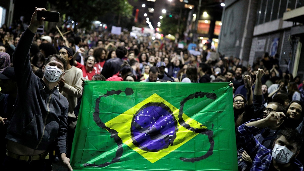 Demonstration in Sao Paulo to demand for more protection for the Amazon rainforest