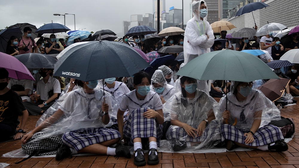 Hong Kong China schoolkid protesters