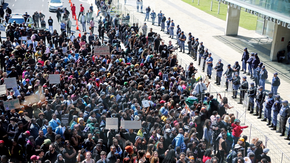South Africa protests - WEF