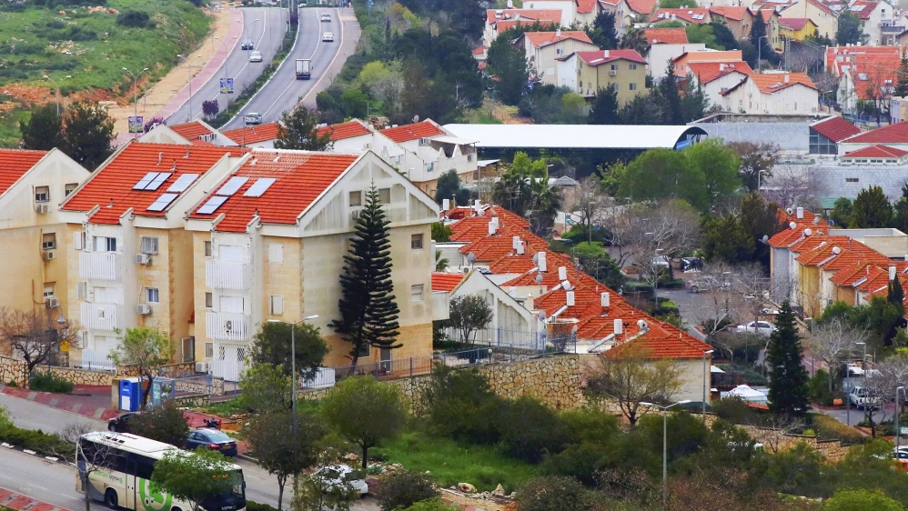 This March 25, 2019 file photo, shows houses in the Israeli settlement of Ariel, in the central West Bank.