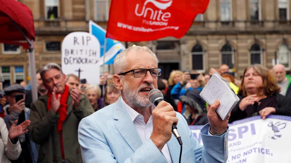 Britain's opposition Labour Party leader Jeremy Corbyn