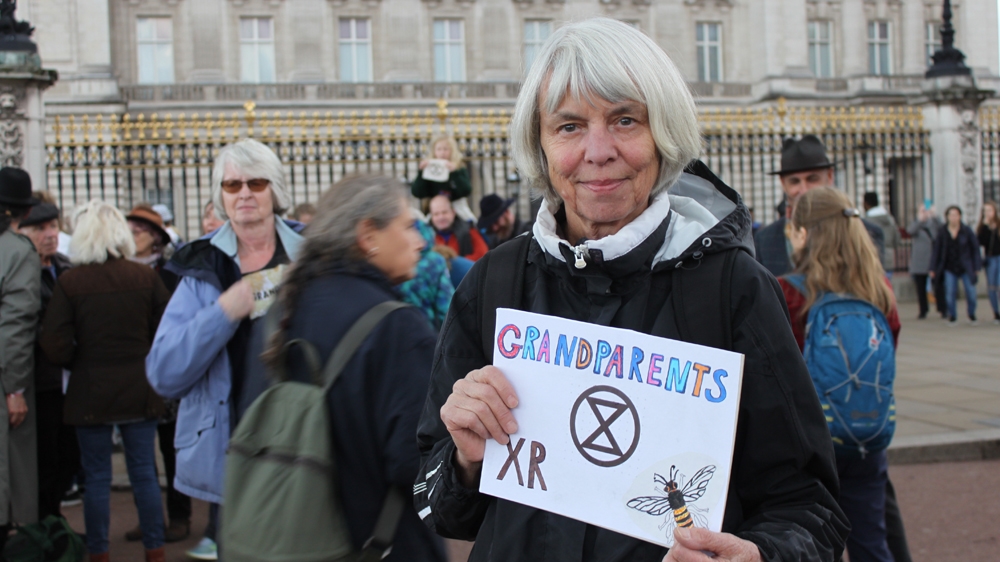 Liz Lydon is one of many people who have travelled to London to take part in the protests