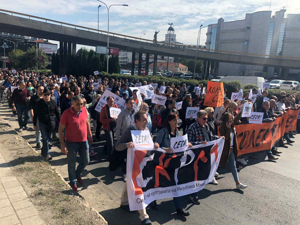 Skopje protest - culture workers - Dave Saldana