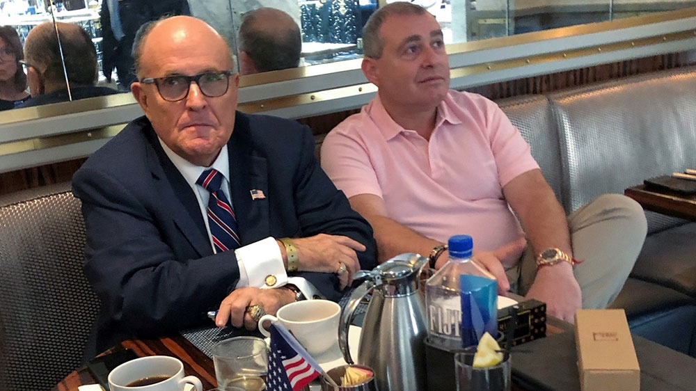 Rudy Giuliani has coffee with Lev Parnas