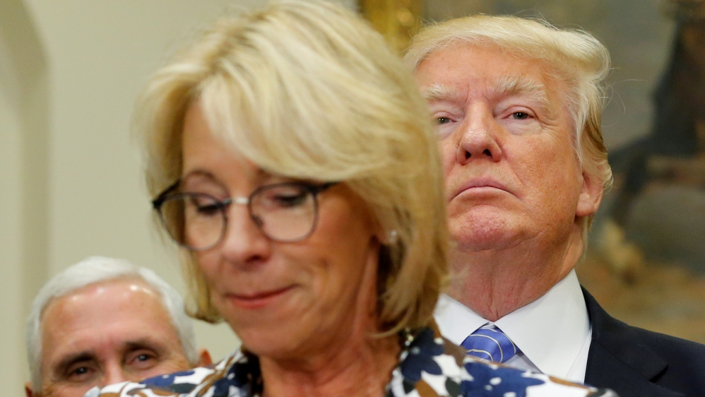 President Donald Trump, Vice President Mike Pence and Education Secretary Betsy DeVos are supporters of school choice