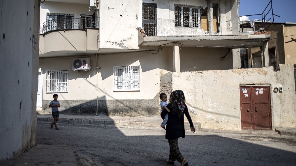 The site of the mortar and shelling attack by the YPG group in Nusaybin, Mardin