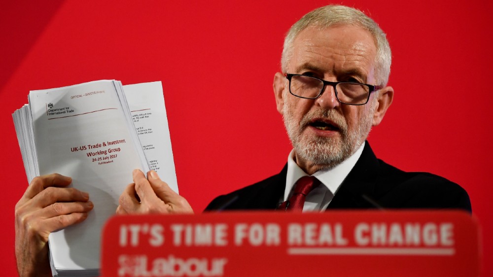 Corbyn - NHS for sale - reuters