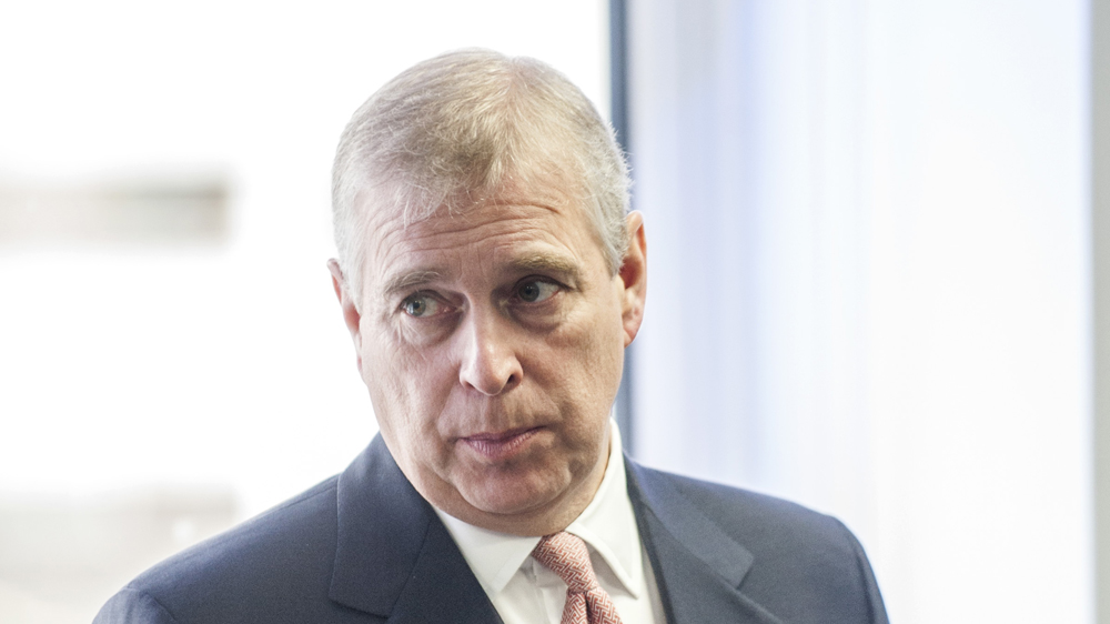 Prince Andrew Britain visits a facility in England in 2015