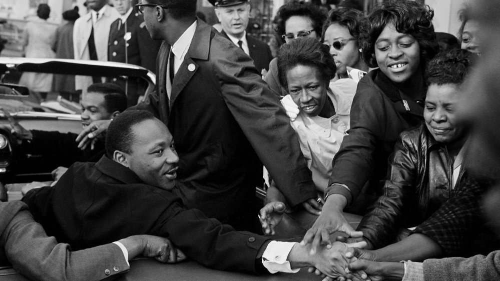 Baltimore, MD, October 31, 1964: Dr Martin Luther King, Jr. being greeted on his return to the US after receiving the Nobel Peace Prize