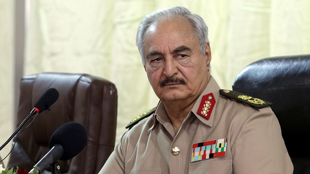 Libya''s eastern-based commander Khalifa Haftar attends General Security conference, in Benghazi, Libya, October 14, 2017. REUTERS/Esam Omran Al-Fetori