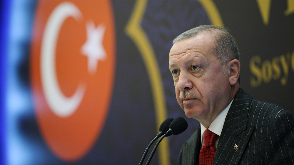 Turkey''s President Recep Tayyip Erdogan, attends a meeting in Ankara, Turkey, Thursday, Nov. 28, 2019. Erdogan''s office said Thursday that the Turkish leader and Fayez al Sarraj, the head of Libya''s i