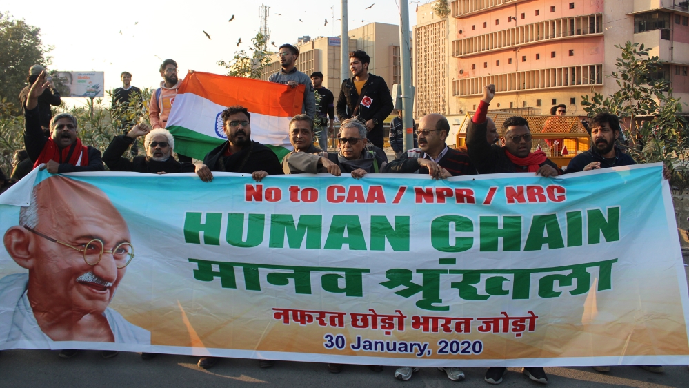 Protesters at Delhi Gate