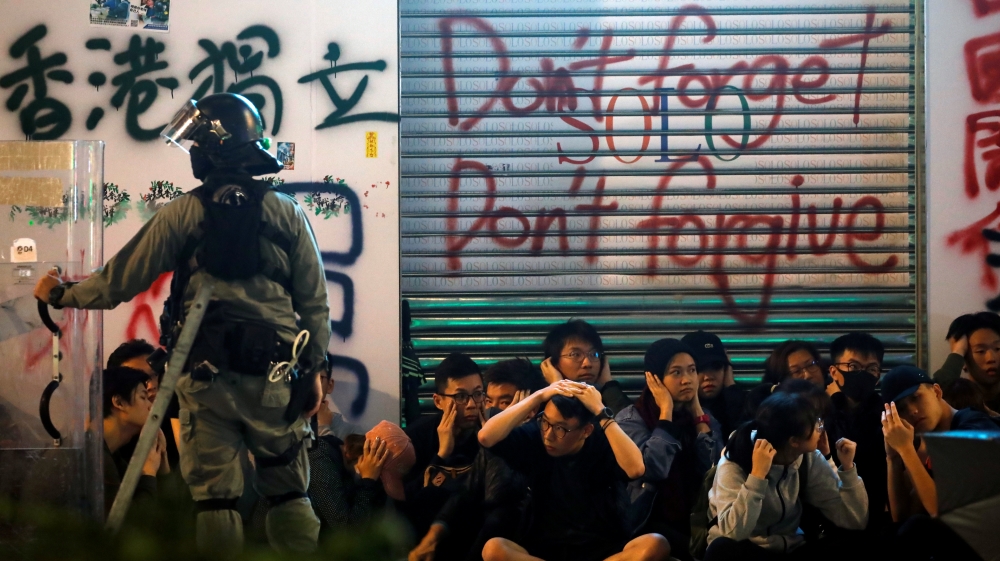 Anti-government New Year's Day demonstration in Hong Kong