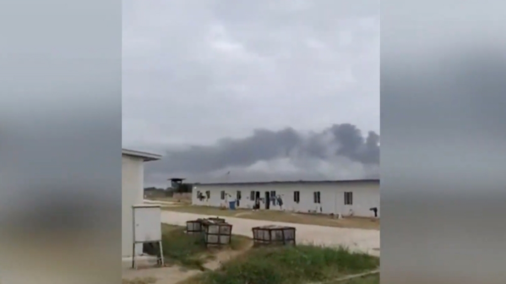 Attack on military base in Kenya [Screengrab/Al Jazeera]