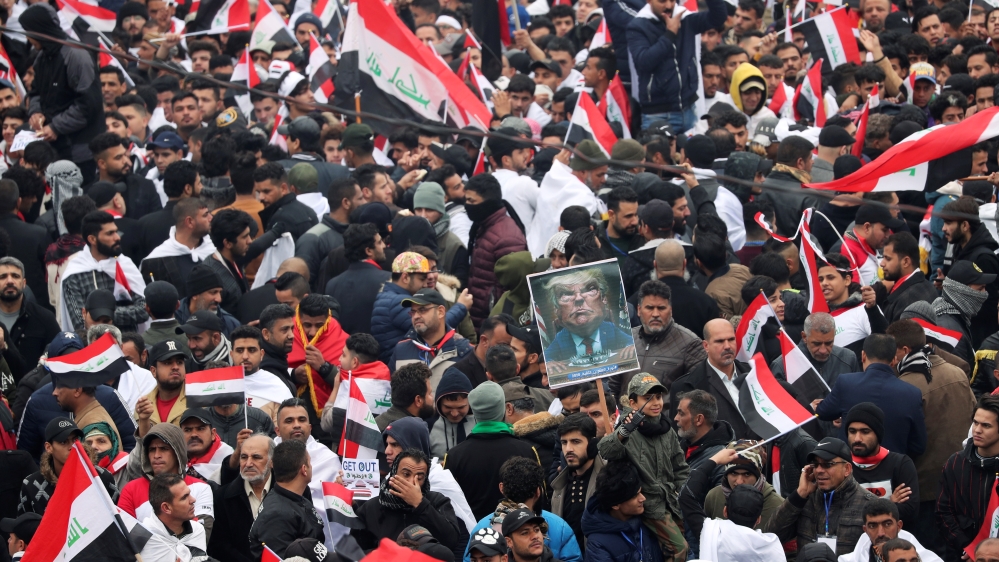 Supporters of Iraqi Shi''ite cleric Moqtada al-Sadr protest against what they say is U.S. presence and violations in Iraq, during a demonstration in Baghdad