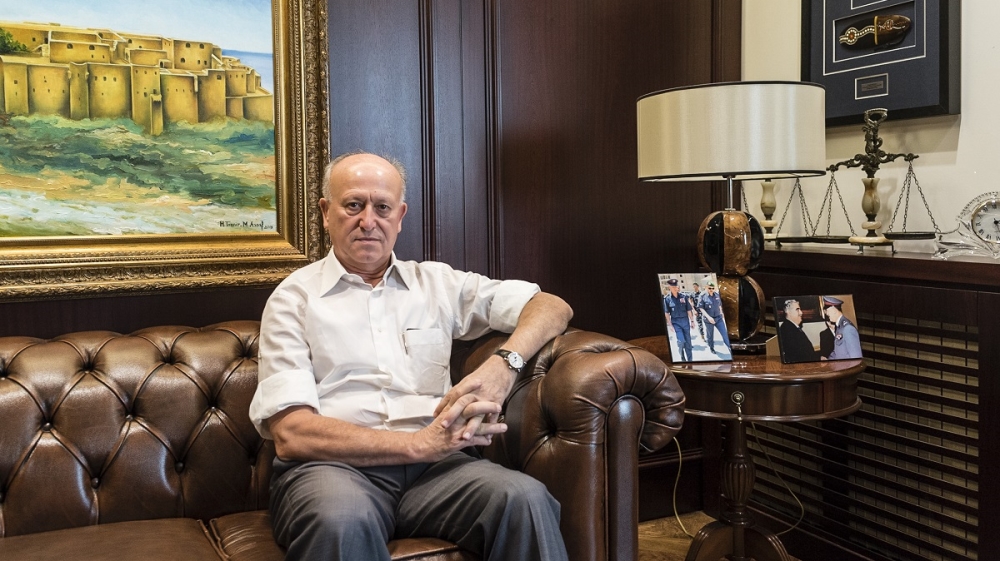 Ashraf Rifi, former minister of justice and ISF director, in his office. He says social stigma means Syrian refugees who fall into the hands of traffickers are dismissed as ‘just’ prostitutes