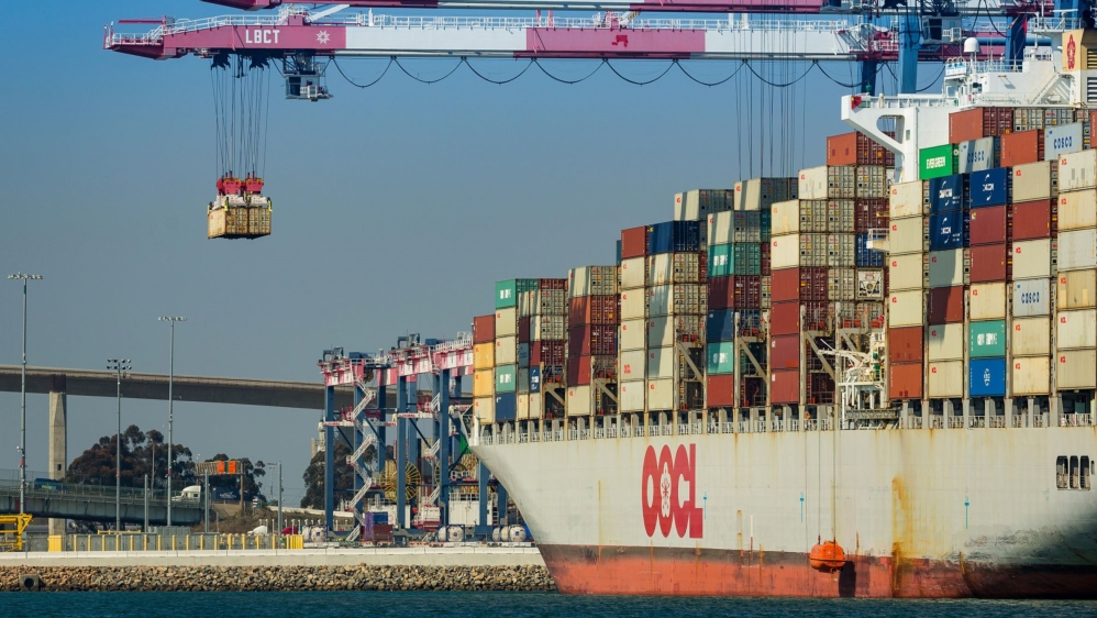 Beach Container Terminal in California