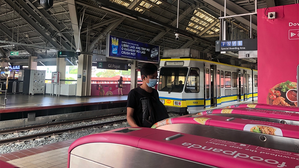 Manila lockdown Empty Train Stations [Ana P Santos/Al Jazeera]
