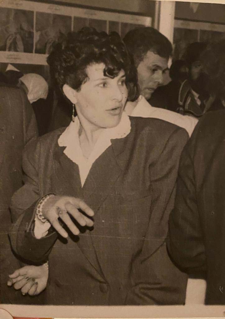 Rabea Kerzabi during her days working in Algeria’s government in 1996 [Photo courtesy Rabea Kerzabi]