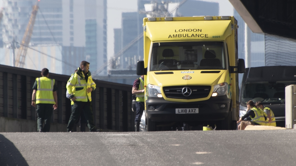 Temporary hospital for coronavirus patients in London