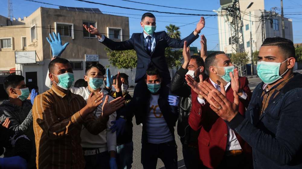 Coronavirus wedding story [Hana Salah/Al Jazeera]