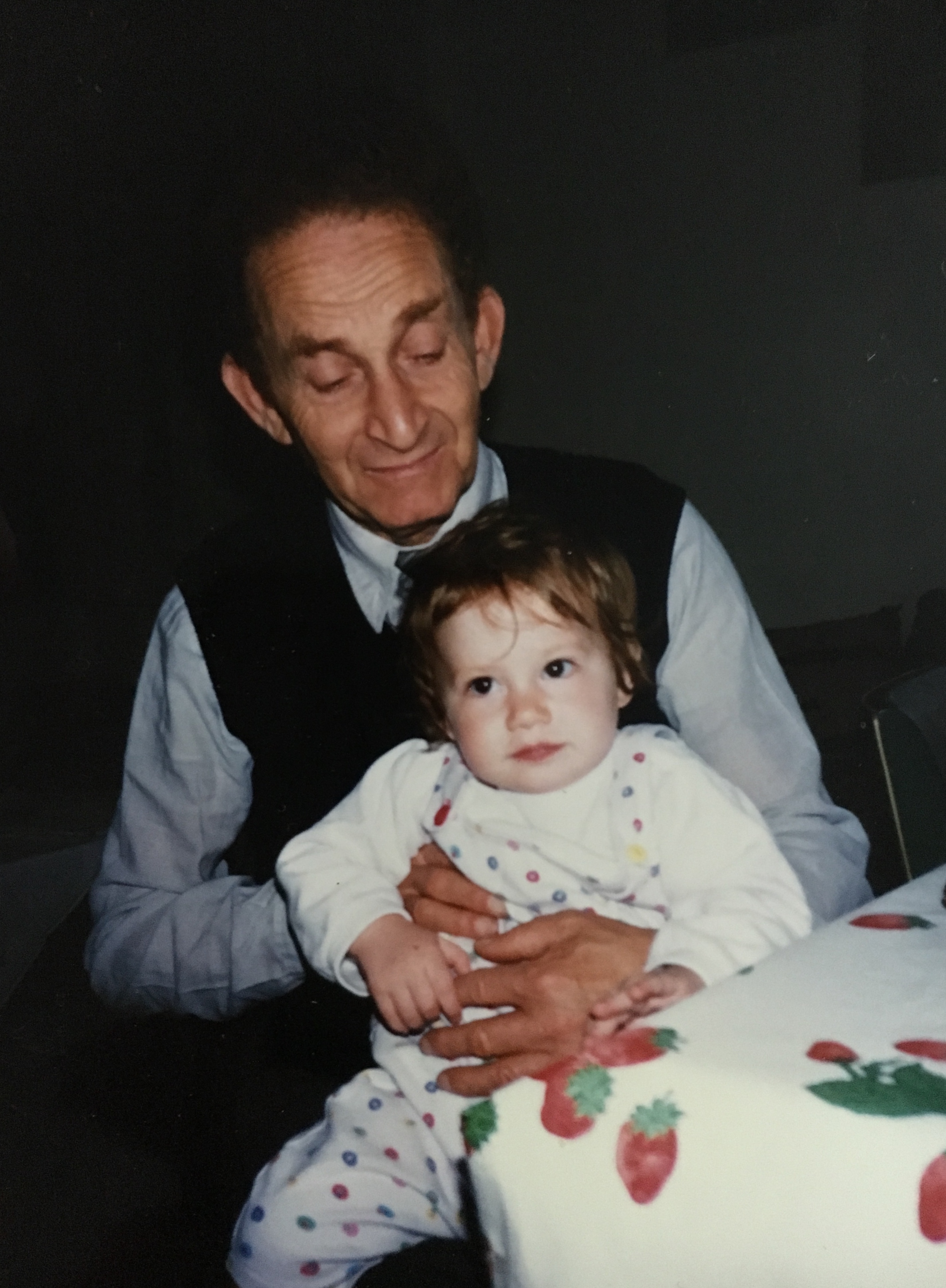 Nora as a child with her grandfather [Photo courtesy of Nora Belblidia]