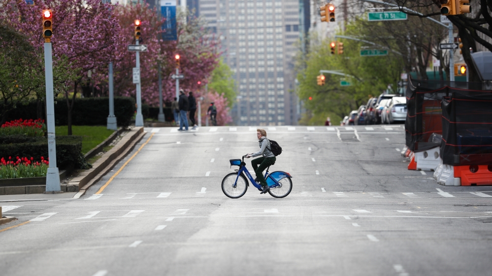 Streets remain quite in New York City