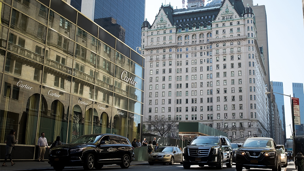 The Plaza Hotel in Manhattan, New York, has been temporarily converted into a field hospital for non-critical patients